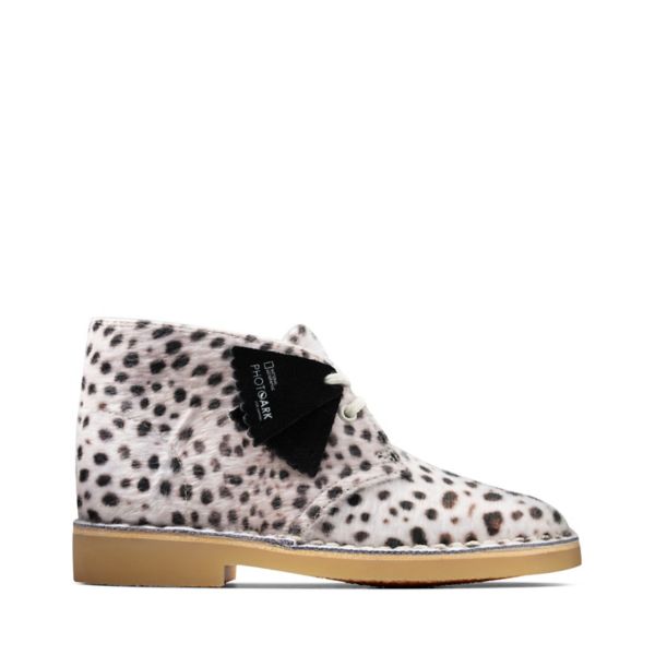 Clarks Boys Desert Boot Casual Shoes Cheetah Print | USA-8712690